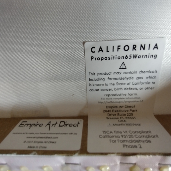 LIKE NEW Empire Art Direct Sparkley Floral Elephant Print on Canvas - Picture 7 of 7